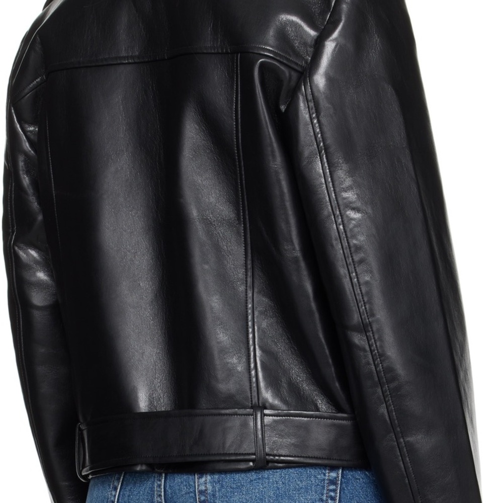 Anine Bing Black Leather Double-Breasted Jacket - Picture 6 of 7